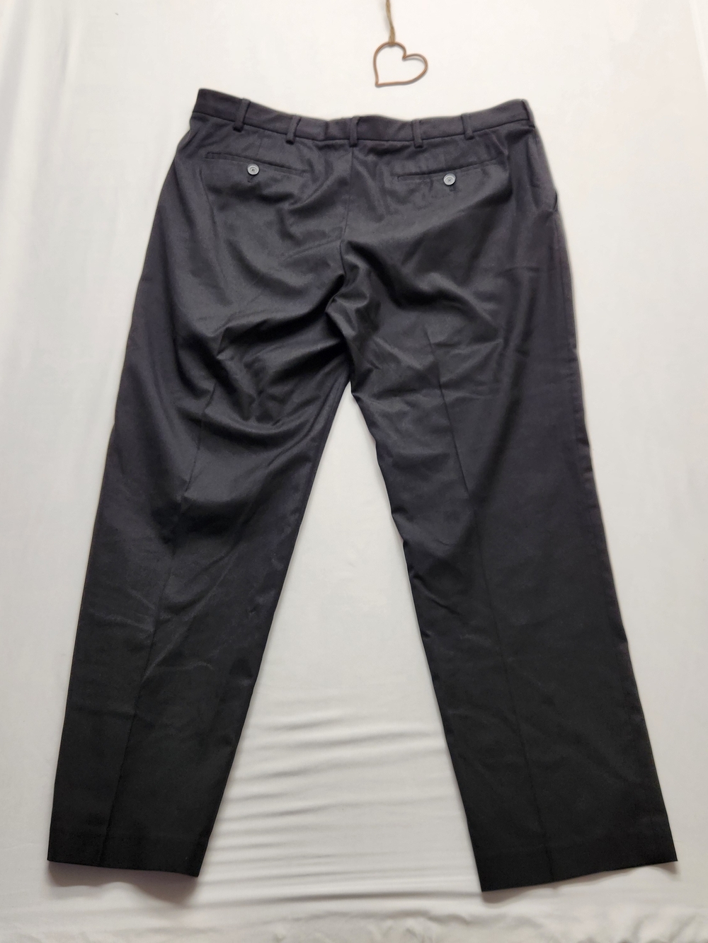 ⭐️Van Heusen Men’s Flex Straight Fit Dress Pants Black 40x32 Flat Front Slacks - Picture 7 of 11
